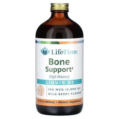 Витамин D3 LifeTime Vitamins Liquid High Potency, вкус Wild Berry, 100 мкг (4000 МЕ), 480 мл, жидкая форма