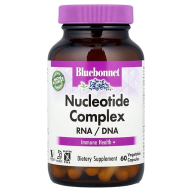 Комплекс Bluebonnet Nutrition Nucleotide RNA / DNA, 60 растительных капсул