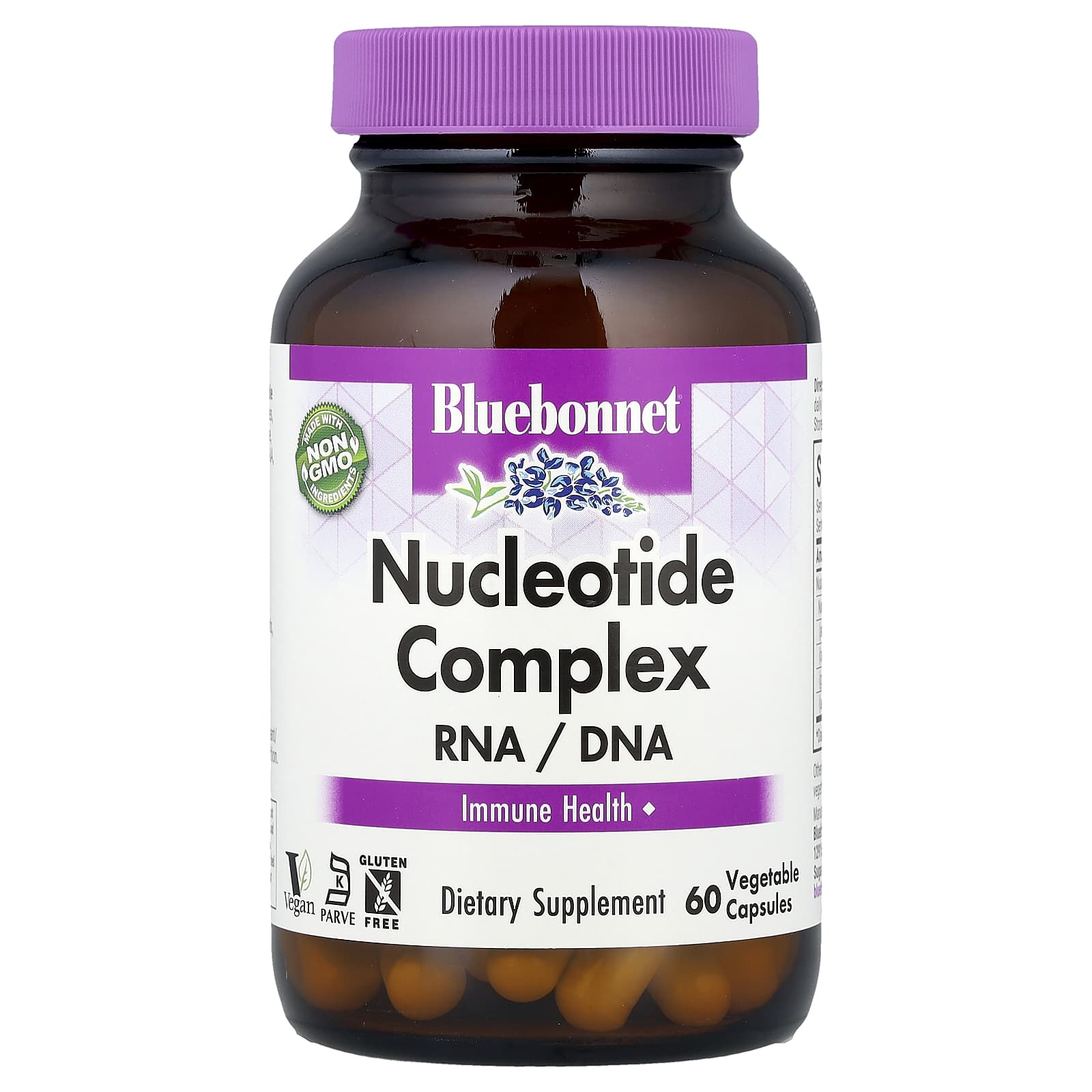Комплекс Bluebonnet Nutrition Nucleotide RNA / DNA, 60 растительных капсул