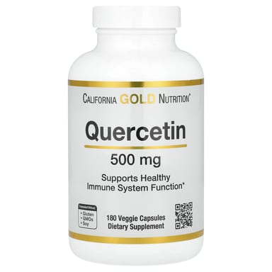Кверцетин California Gold Nutrition, 500 мг, 180 растительных капсул