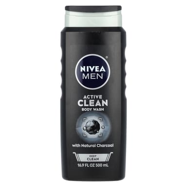 Гель для душа Nivea Men Active Clean With Natural Charcoal Deep Clean, 500 мл