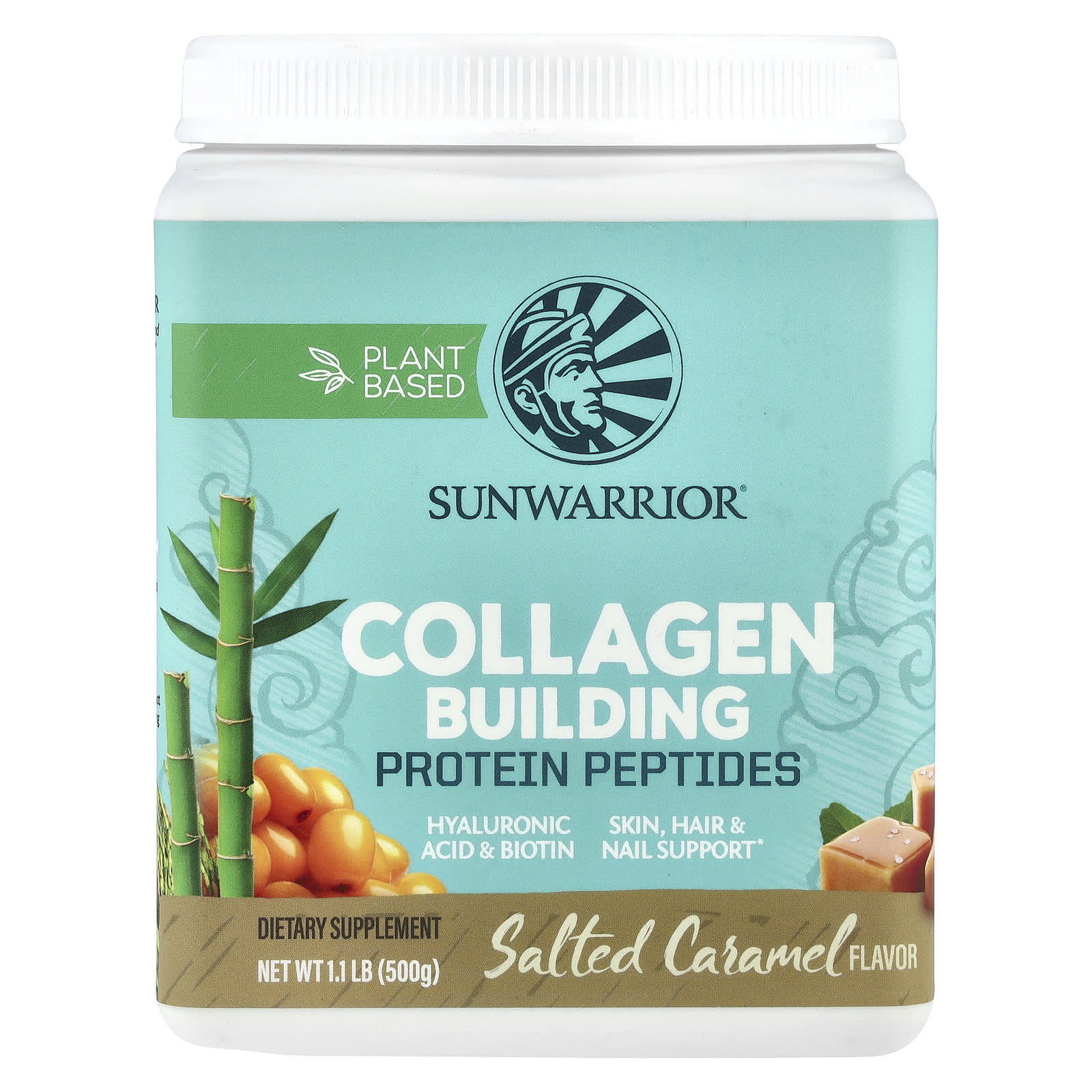 Коллаген Sunwarrior Building Protein Peptides Salted Caramel, 500 г, 1.