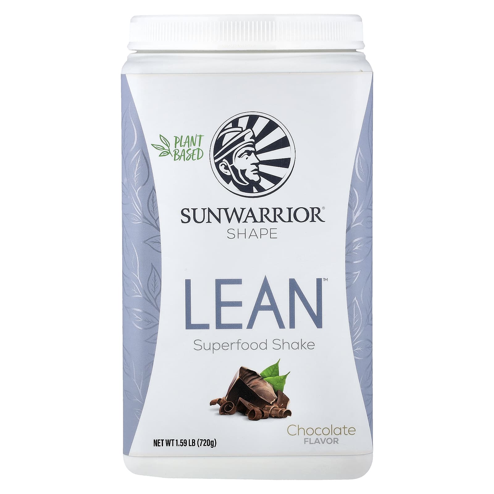 Шоколад Sunwarrior Shape Lean™ Superfood Shake, вкус Chocolate, 720 г, 1.