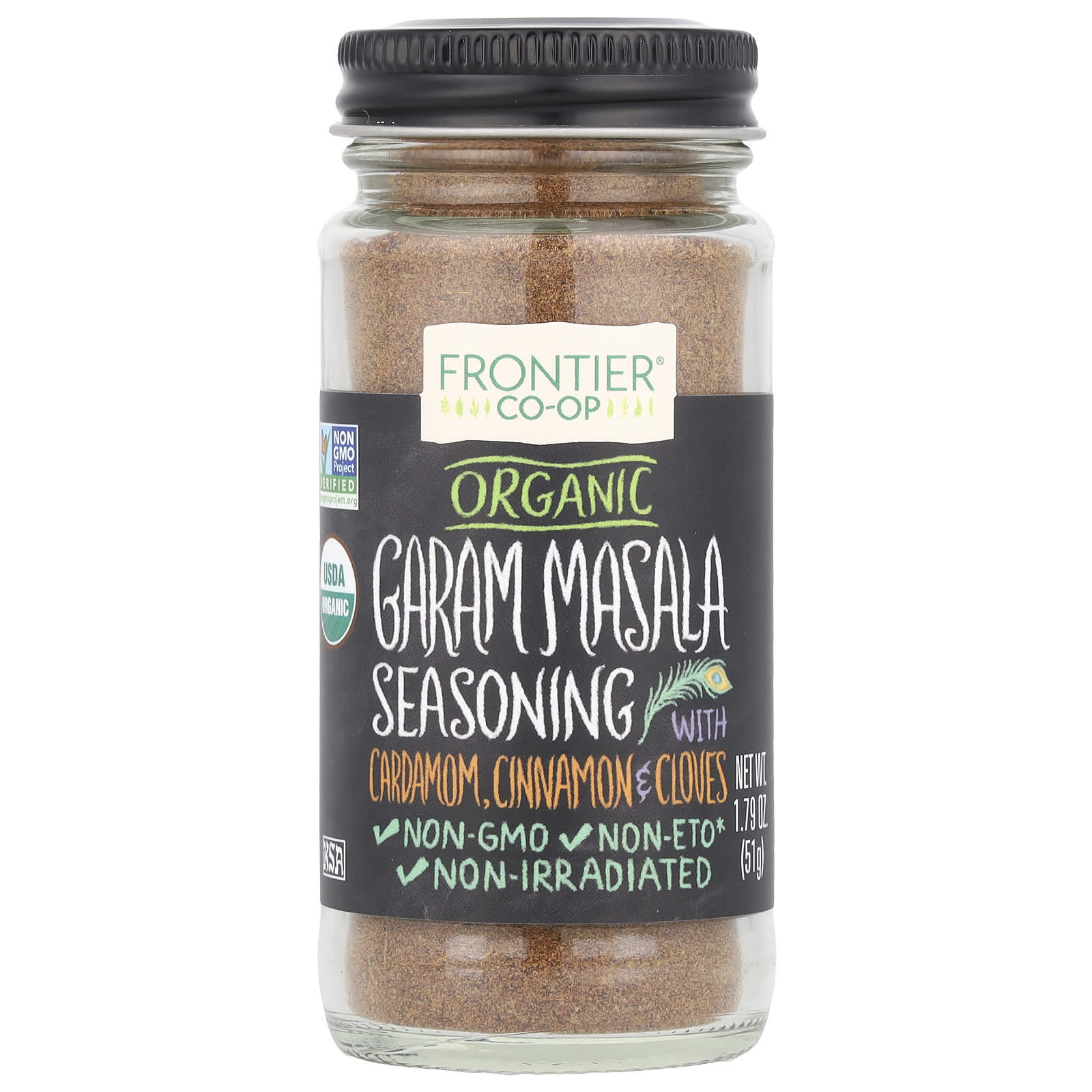 Приправа Frontier Co-op Organic Garam Masala with Cardamom, вкус Cinnamon & Cloves, 51 г