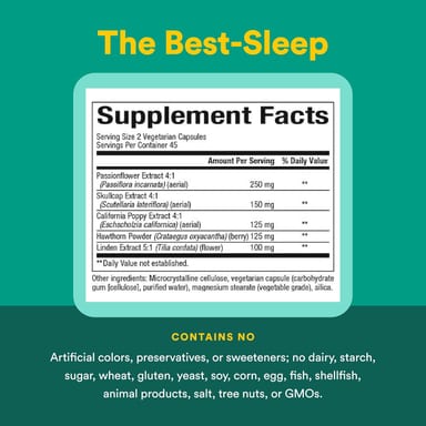 Антистресс-комплекс Natural Factors Stress-Relax® The Best-Sleep®, 90 растительных капсул