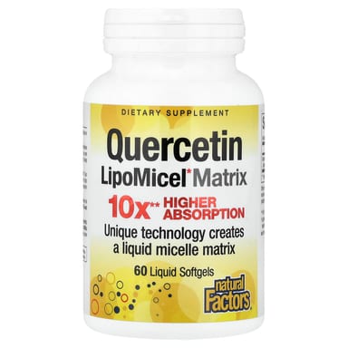 Кверцетин Natural Factors LipoMicel Matrix, 250 мг, 60 мягких капсул