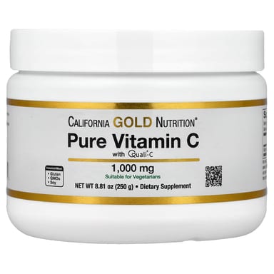 Витамин C California Gold Nutrition Pure Quali®-C Powder, 250 г, порошок