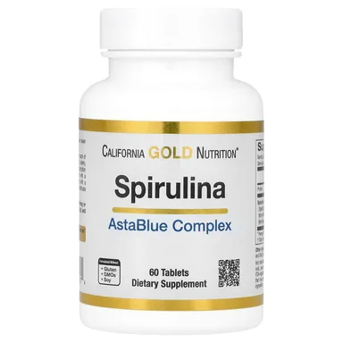 Фото товара: Спирулина California Gold Nutrition Organic AstaBlue Complex Blend, 60 таблеток