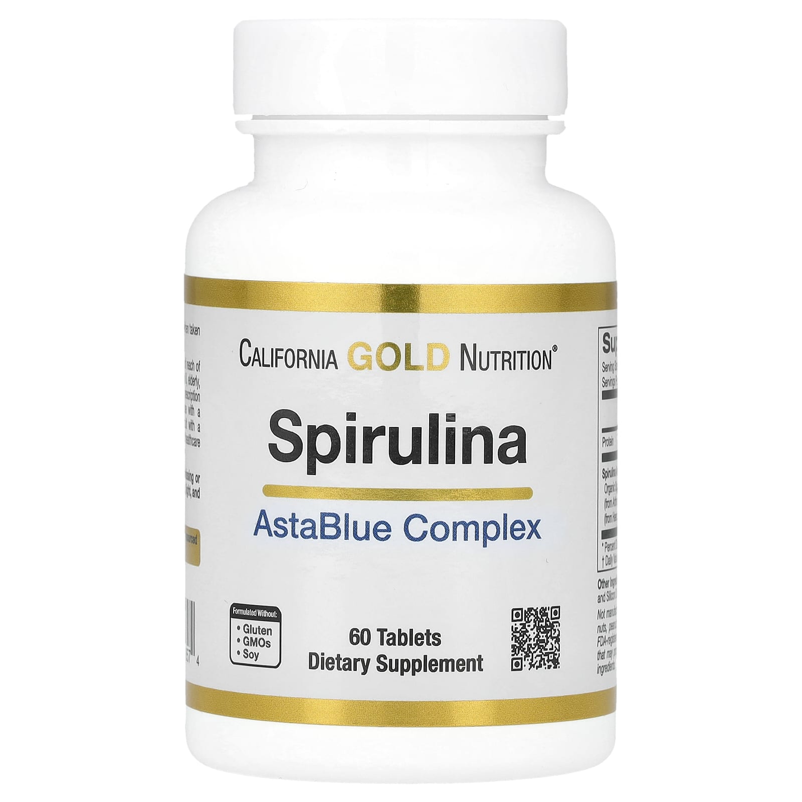 Спирулина California Gold Nutrition Organic AstaBlue Complex Blend, 60 таблеток — фото 2