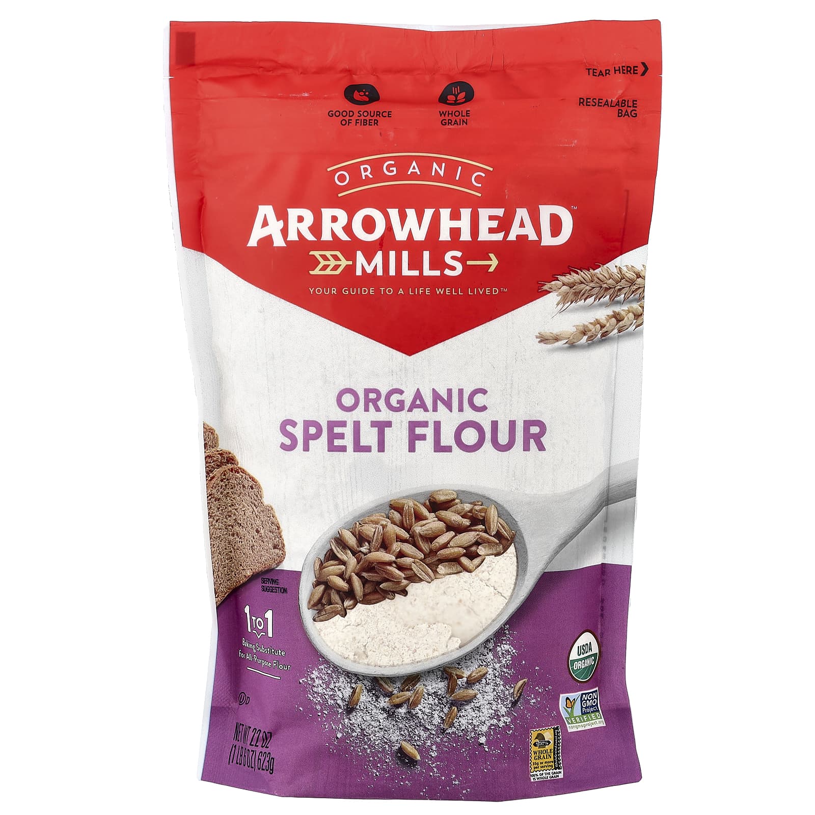 Мука Arrowhead Mills Organic Spelt, 623 г