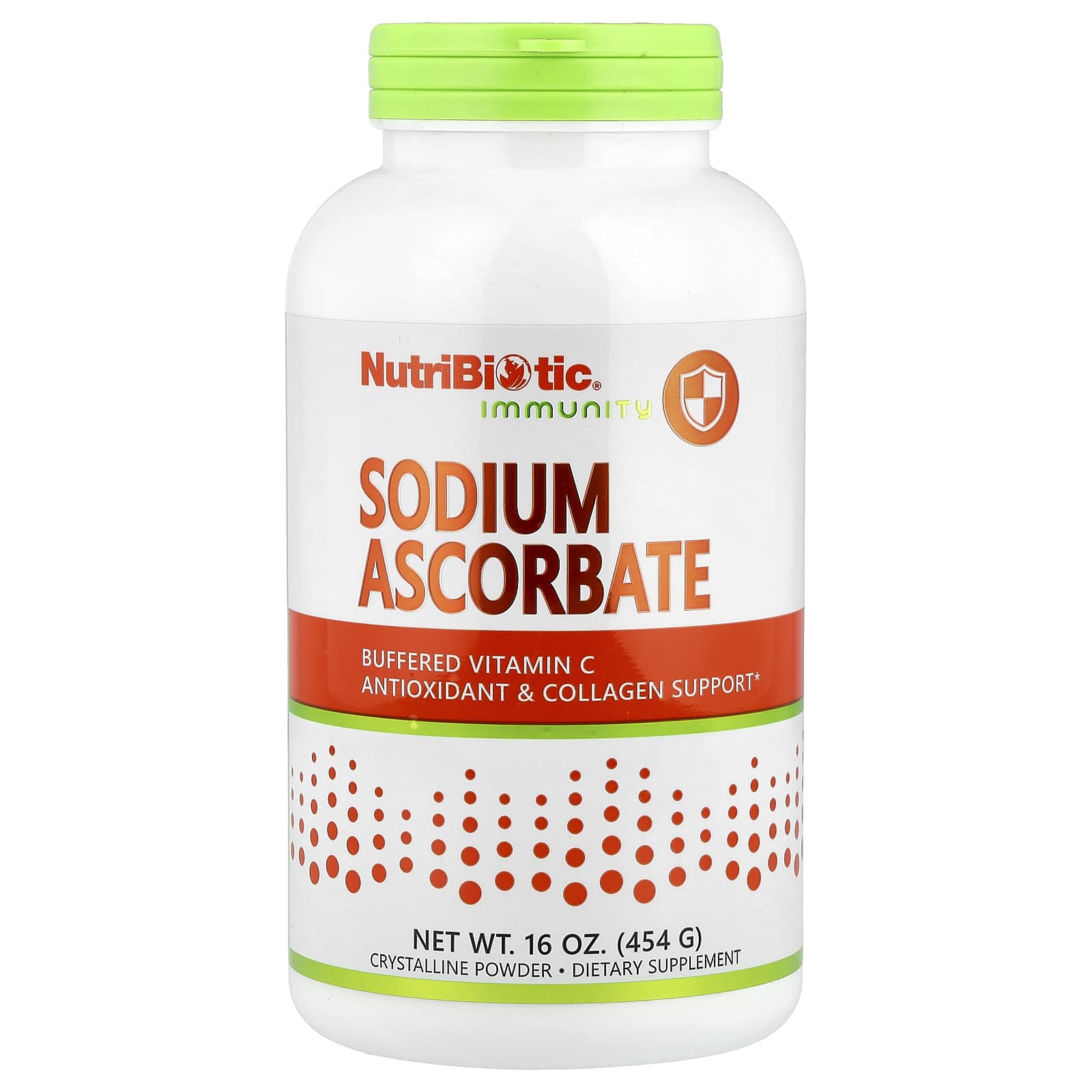 Кристаллический порошок NutriBiotic Immunity Sodium Ascorbate, кристаллический порошок, 454 г