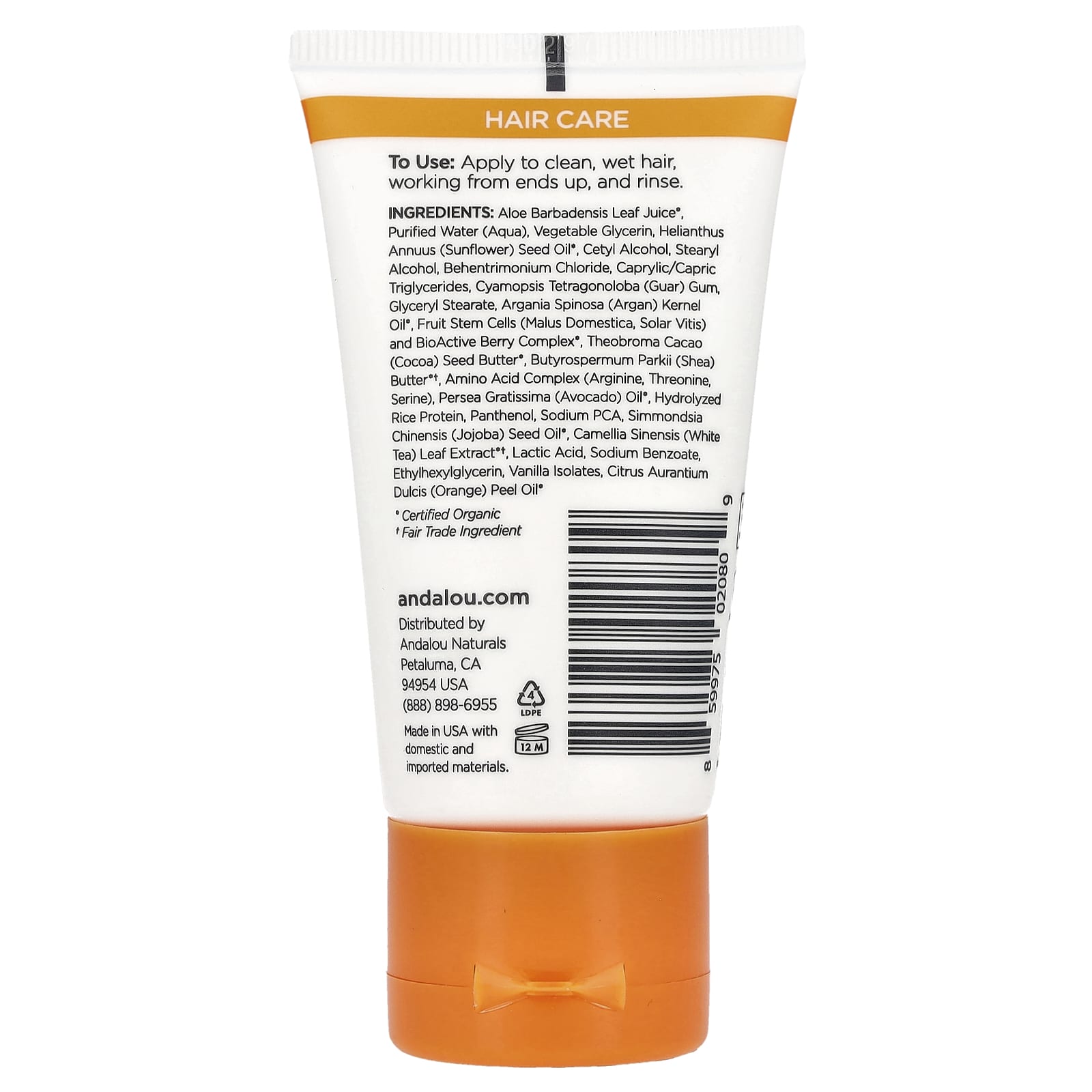 Кондиционер Andalou Naturals Argan Oil & Shea, 50 мл, масло — фото 2