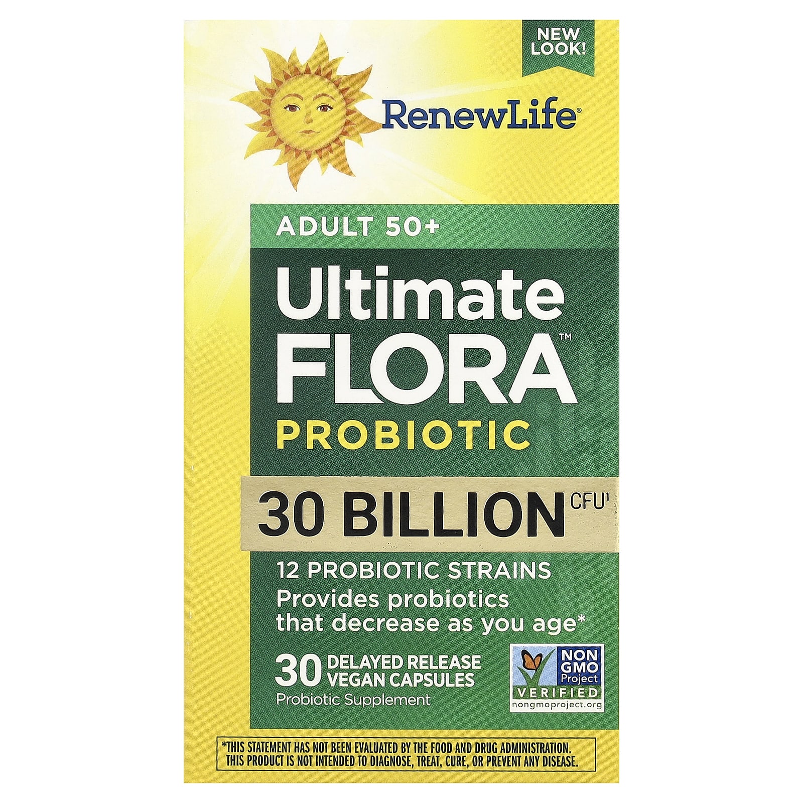 Пробиотик Renew Life Ultimate Flora™ Adult 50+ 30 Delayed Release, 30 млрд КОЕ, капсулы — фото 2