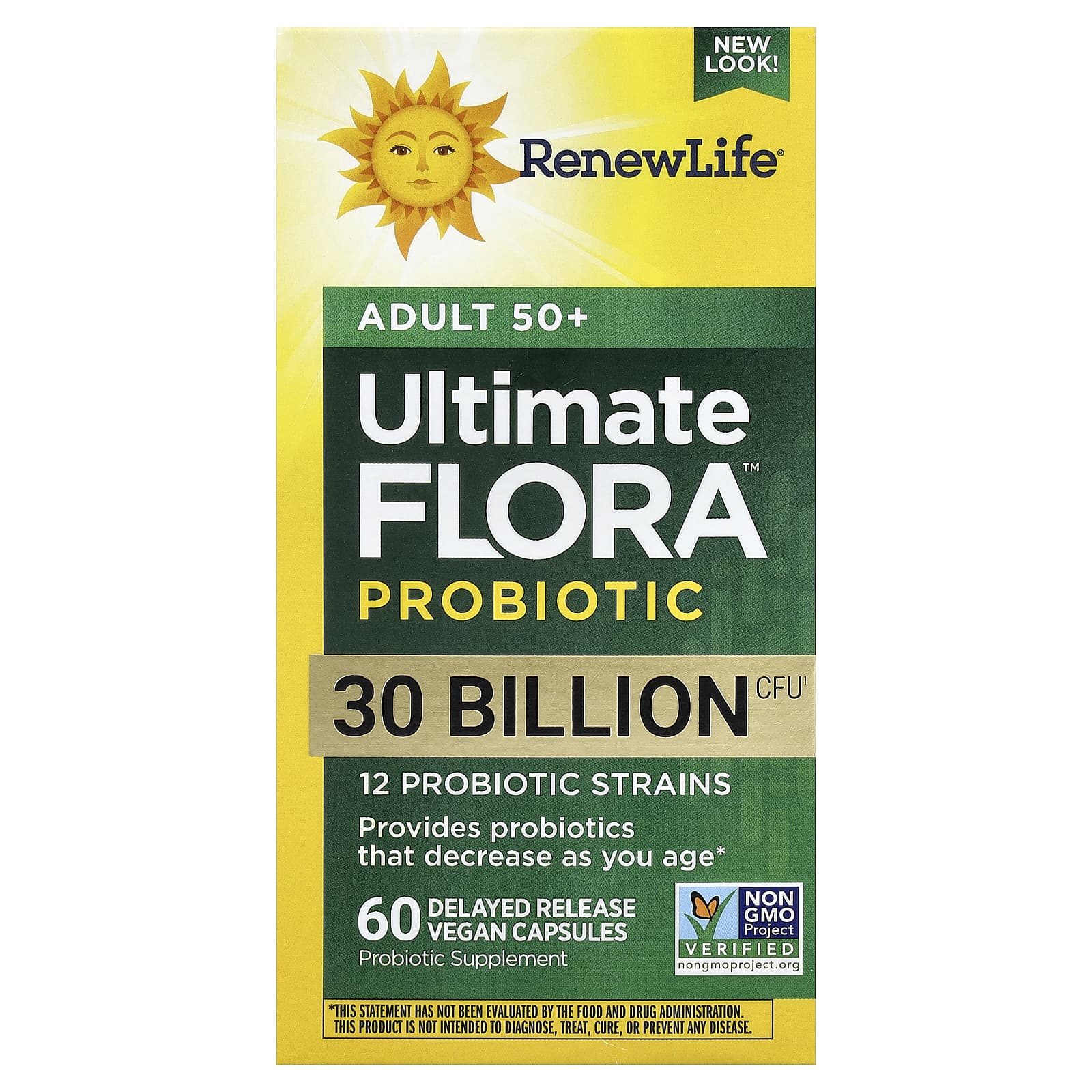 Пробиотик Renew Life Ultimate Flora™ Adult 50+, 60 растительных капсул — фото 2