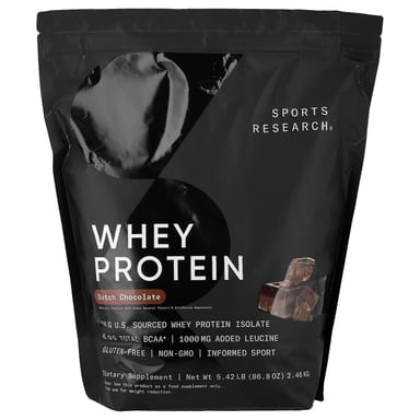 Сывороточный протеин Sports Research, вкус «голландский шоколад», 2.46 кг