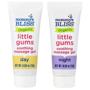 Гель Mommy's Bliss Organic Little Gums Soothing Massage Day/Night Pack Months, для детей от 2 лет, 15 г, 2 тубы