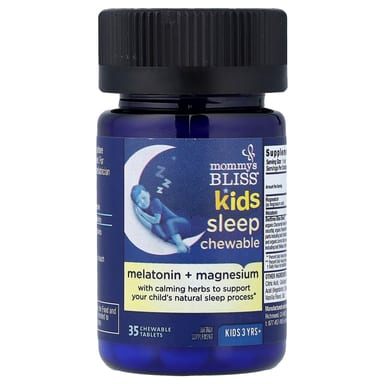 Магний Mommy's Bliss Sleep Chewable Melatonin 3 Yrs+ Natural Grape, 35 жевательных таблеток
