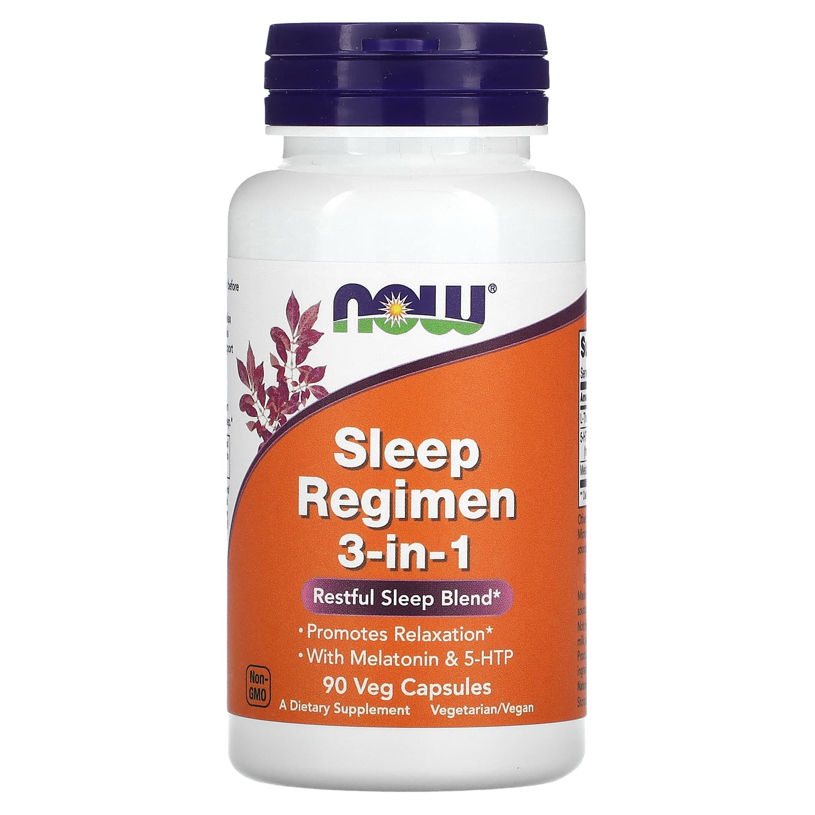 Сон 3-в-1 NOW Foods, 90 вегетарианских капсул