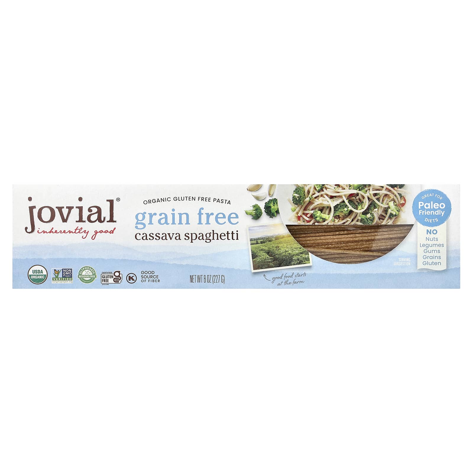 Паста Jovial Organic Cassava Spaghetti, 227 г