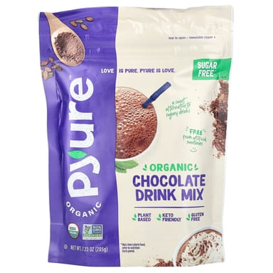 Шоколад Pyure, вкус Organic Chocolate Drink Mix, 205 г, смесь для напитка