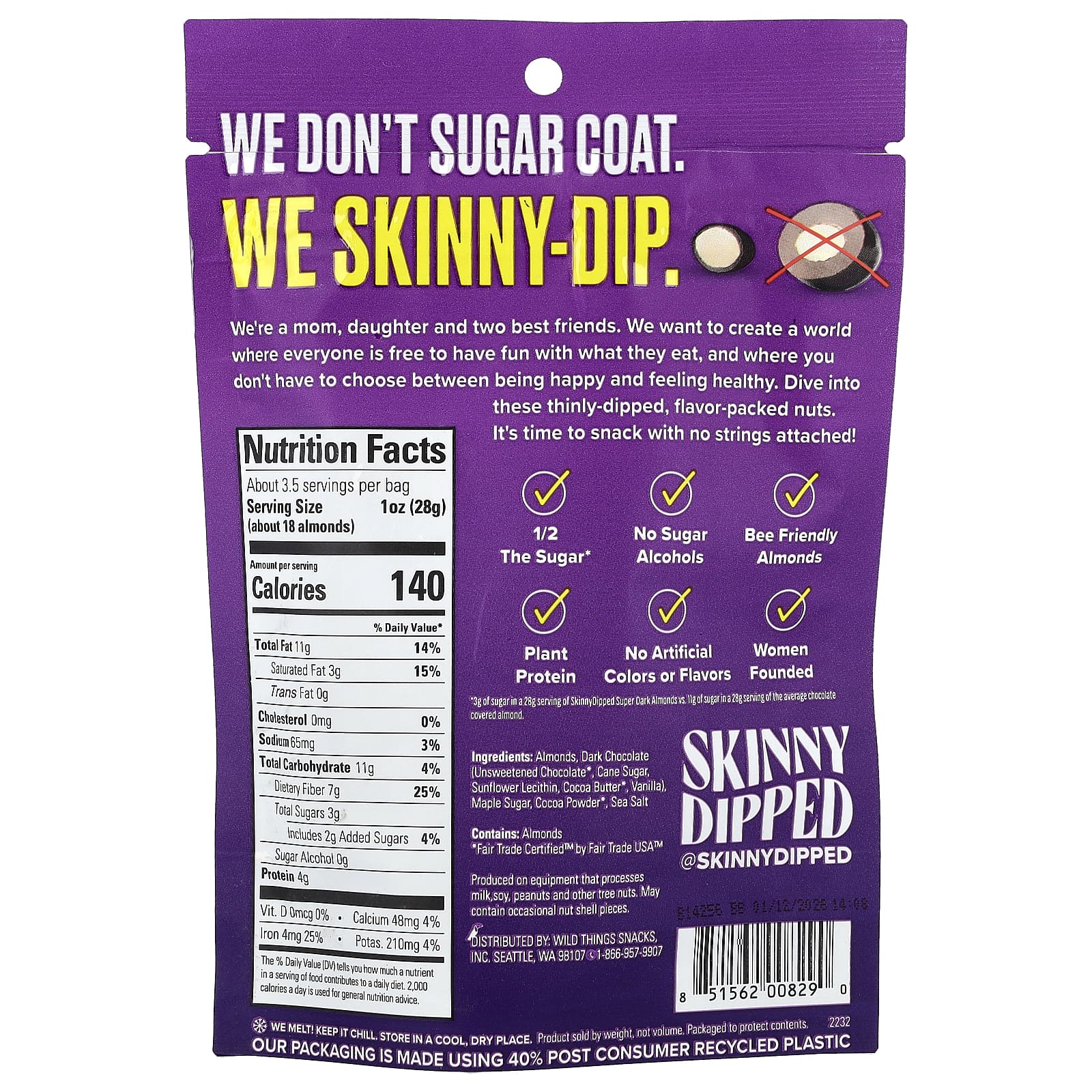 Морская соль SkinnyDipped Super Dark Almonds, 99 г — фото 2
