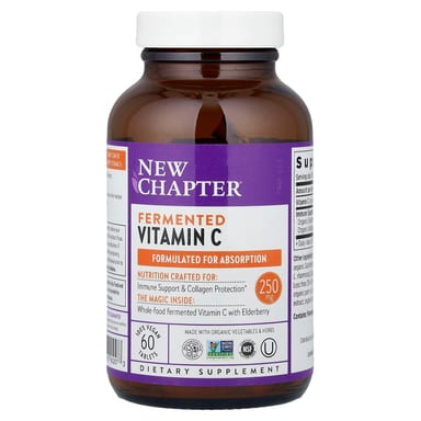 Витамин C New Chapter Fermented 60 Vegan Tablets, таблетки