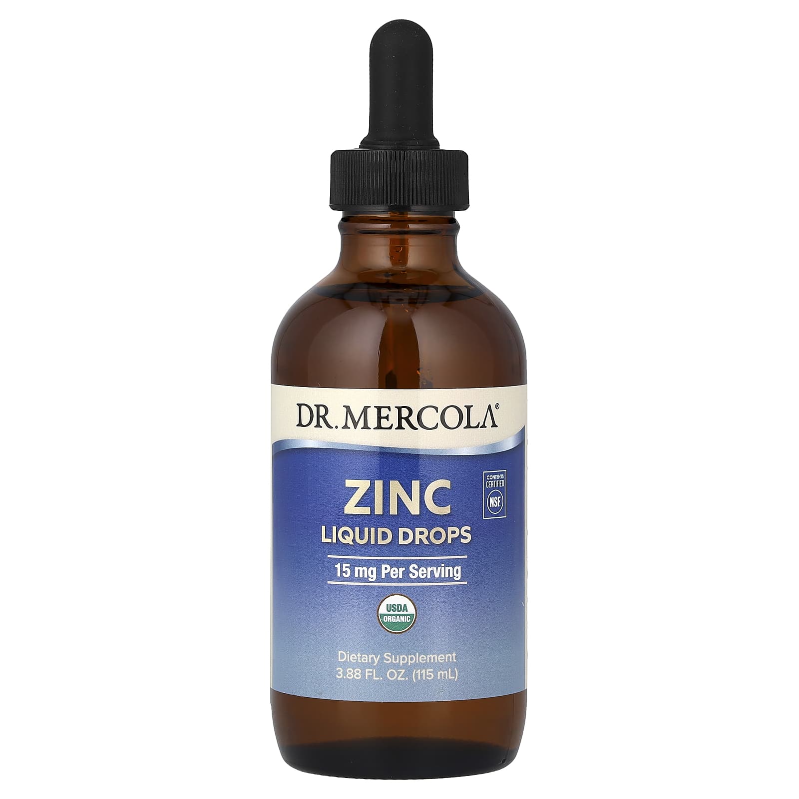 Цинк Dr. Mercola Liquid Drops, 115 мл, жидкая форма