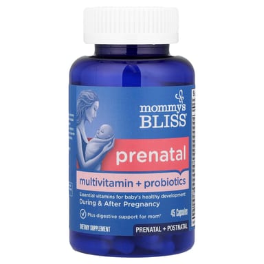 Пренатальные мультивитамины Mommy's Bliss Probiotics, 45 капсул