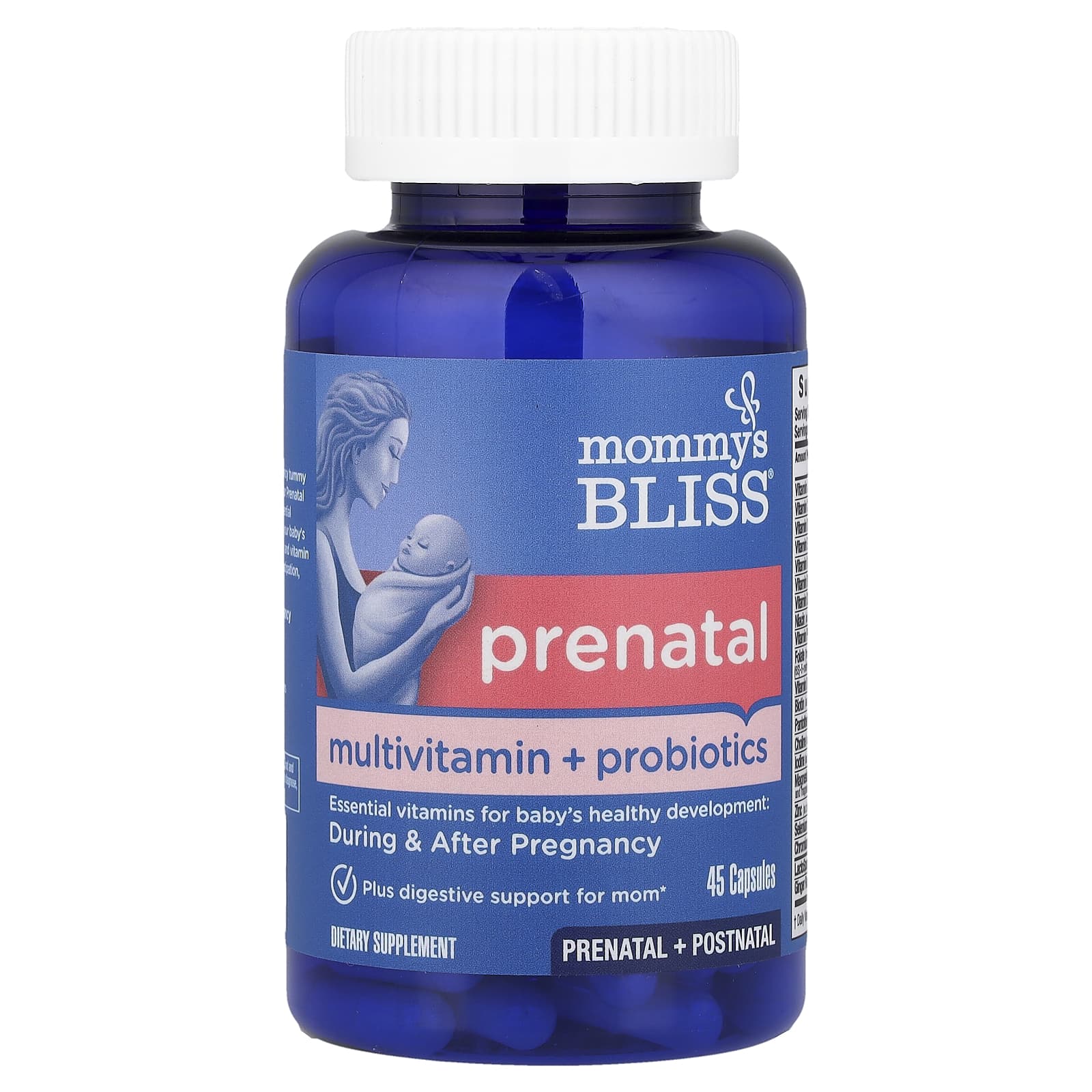 Пренатальные мультивитамины Mommy's Bliss Probiotics, 45 капсул