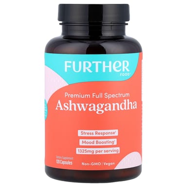 Ашваганда Further Food Premium Full Spectrum, 120 капсул