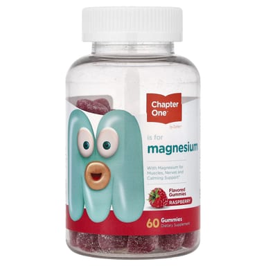 Магний Chapter One Gummies, вкус Raspberry, 50 мг на пастилку, 60 жевательных пастилок