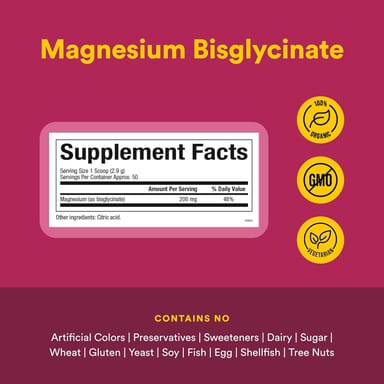 Магний Natural Factors Pure Bisglycinate, 120 г