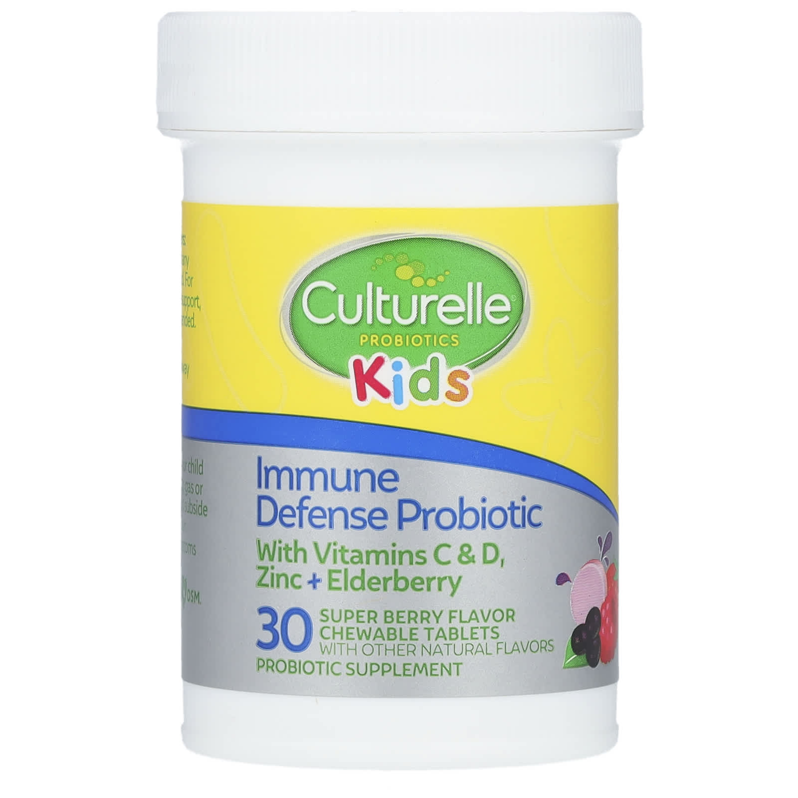 Пробиотик Culturelle Immune Defense, вкус Super Berry, 30 жевательных таблеток — фото 3