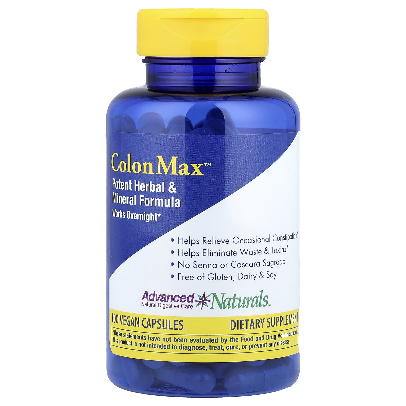 Комплекс Advanced Naturals ColonMax™ Potent Herbal & Mineral, 100 растительных капсул