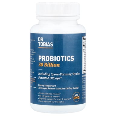 Пробиотик Dr. Tobias 30 Billion 30 Delayed Release Capsules, капсулы