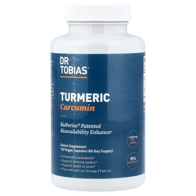 Куркумин Dr. Tobias Turmeric, 120 растительных капсул