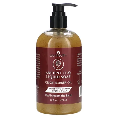 Фото товара: Масло Zion Health Ancient Clay Liquid Soap Grave Robber, 473 мл, жидкая форма