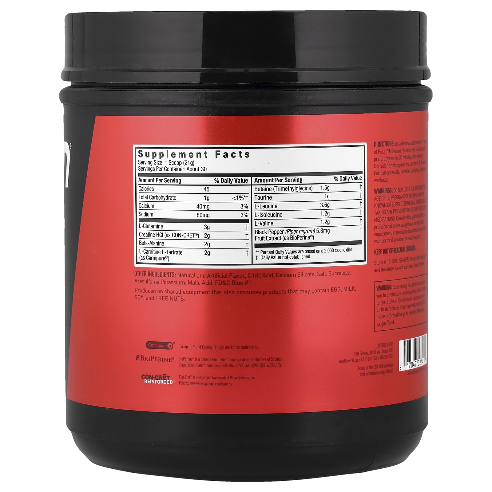 BCAA  JYM Supplement Science, 1.4 фунта (630 г) — фото 2