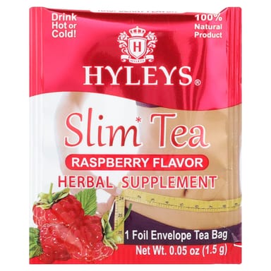 Чайные пакетики Hyleys Tea Slim Tea 25 Foil Envelope, вкус Raspberry, 37.5 г