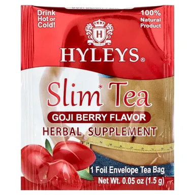 Фото товара: Чайные пакетики Hyleys Tea Slim Tea 25 Foil Envelope, ягоды годжи, 37.5 г