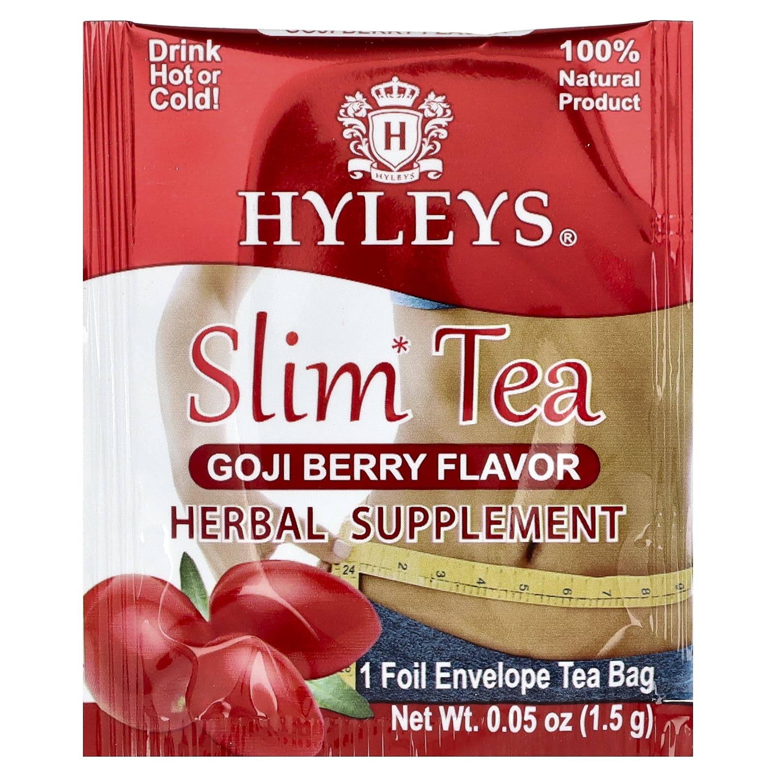 Чайные пакетики Hyleys Tea Slim Tea 25 Foil Envelope, вкус Goji Berry, 37.5 г
