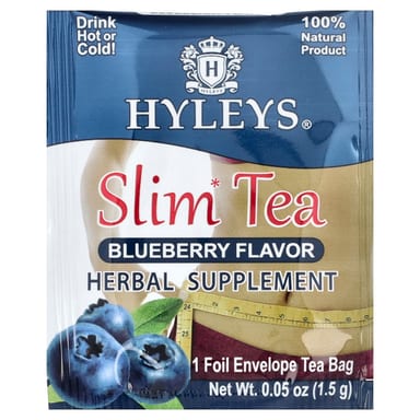 Чайные пакетики Hyleys Tea Slim Tea 25 Foil Envelope, вкус Blueberry, 37.5 г