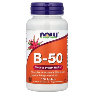 Комплекс витаминов B-50 NOW Foods B-50, 100 таблеток