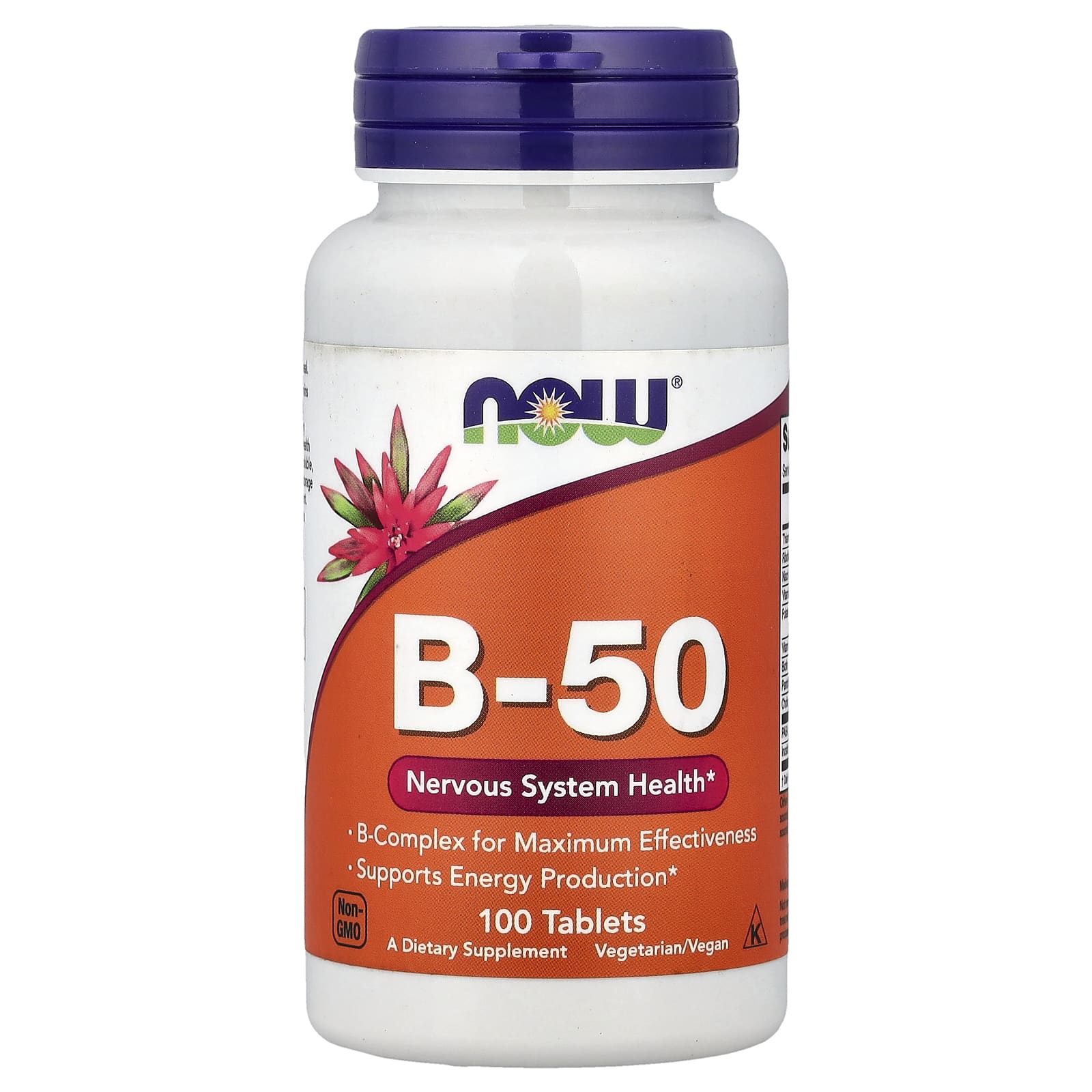 Комплекс витаминов B-50 NOW Foods B-50, 100 таблеток