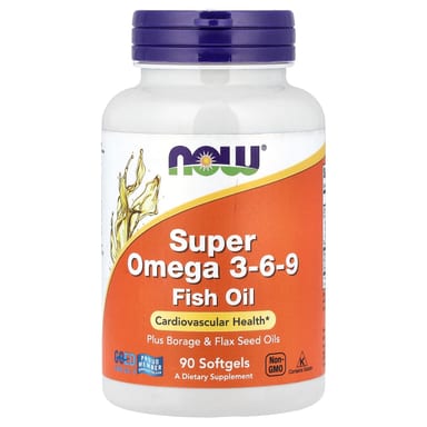 Рыбий жир NOW Foods Super Omega 3-6-9, 90 мягких капсул