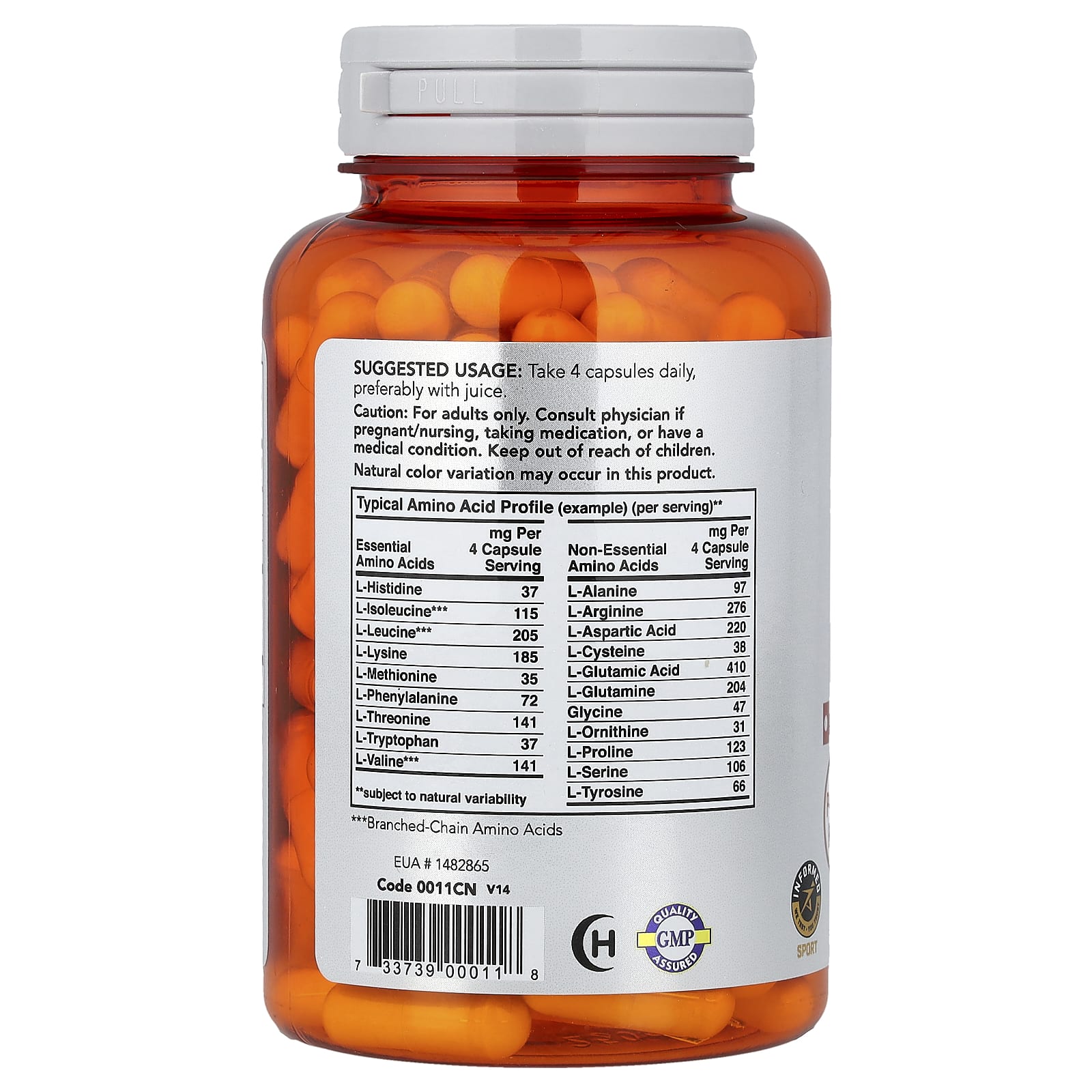 Аминокислотный комплекс NOW Foods Amino Complete™, 120 растительных капсул — фото 2