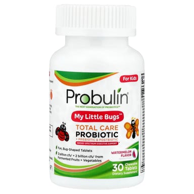 Пребиотик Probulin For My Little Bugs™ Total Care Probiotic & Postbiotic, оттенок Watermelon, 30 жевательных таблеток