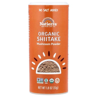 Шиитаке Natierra Organic Mushroom Powder, 51 г, порошок