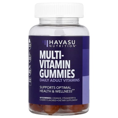 Мультивитамины Havasu Nutrition Gummies Orange Strawberry & Cherry, вкус Orange, Strawberry & Cherry, 60 жевательных пастилок