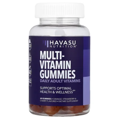 Фото товара: Мультивитамины Havasu Nutrition Gummies Orange Strawberry & Cherry, вкус «апельсин», Strawberry & Cherry, 60 жевательных пастилок